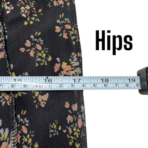 Pretty Garbage floral sheer overlay flowy pant womens m - Picture 12 of 14